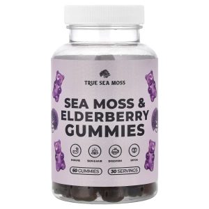 True Sea Moss, Sea Moss & Elderberry Gummies , 60 Gummies