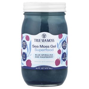 True Sea Moss, Sea Moss Gel Superfood, Blue Spirulina and Raspberry, 16 fl oz (473 ml)