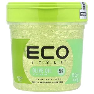 Eco Style, Styling Gel, Max Hold, All Hair Types, Olive Oil, 16 oz (454 g)