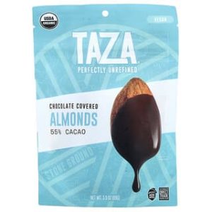 Taza Chocolate, Chocolate Covered Almonds, 55% Cacao, 3.5 oz (99 g)