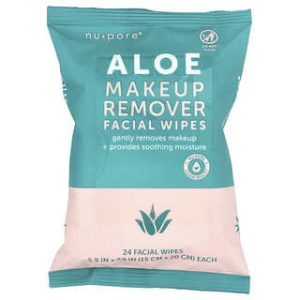 Nu-Pore, Aloe Makeup Remover Facial Wipes, 24 Wipes