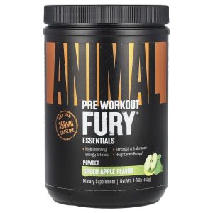 Animal, Fury® Essentials, Pre Workout, Green Apple, 1.06 lb (483 g)