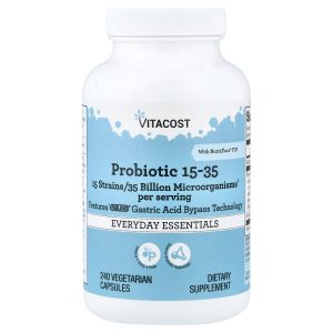 Vitacost, Everyday Essentials, Probiotic 15-35 With NutraFlora® FOS, 240 Vegetarian Capsules