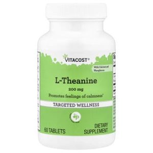 Vitacost, L-Theanine With Calcium and Phosphorus, 60 Tablets