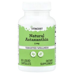 Vitacost, Natural Astaxanthin, 5 mg, 60 Liquid Capsules