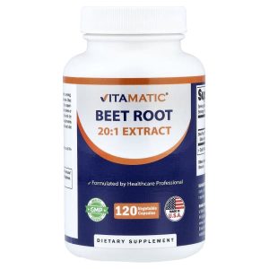 Vitamatic, Beet Root 20:1 Extract, 120 Vegetable Capsules (400 mg per Capsule)
