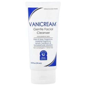 Vanicream, Gentle Facial Cleanser, For Sensitive Skin, Fragrance Free, 2.5 fl oz (74 ml)