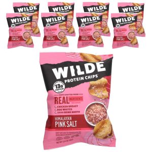 Wilde Brands, Protein Chips®, Himalayan Pink Salt, 8 Bags, 1.34 oz (38 g) Each