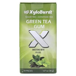 Xyloburst, Xylitol Gum, Green Tea, 24 Pieces, 1.27 oz (36 g)