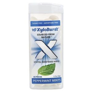 Xyloburst, Xylitol Sweetened Mints, Peppermint, 60 Pieces, 1.27 oz (36 g)