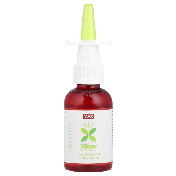 Xlear, Natural Saline, Nasal Spray with Xylitol, Maximum Relief, 1.5 fl oz (45 ml)