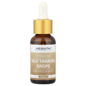 YEOUTH, Hydrating Self Tanning Drops, For Face & Body, Medium, 1 fl oz (30 ml)