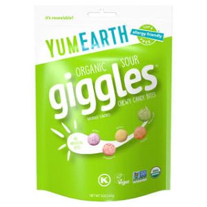 YumEarth, Organic Giggles®, Chewy Candy Bites, Sour, 5 oz (142 g)
