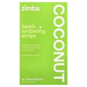 Zimba, Teeth Whitening Strips, Coconut, 14 Treatments