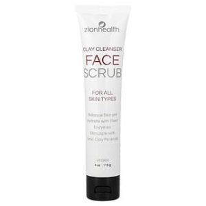 Zion Health, Clay Cleanser Face Scrub, For All Skin Types, 4 oz (113 g)